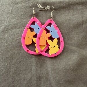 Colorful Bunny Drop Earrings